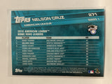 #271 Nelson Cruz League Leaders Seattle Mariners 2017 Topps Series One Baseball Card