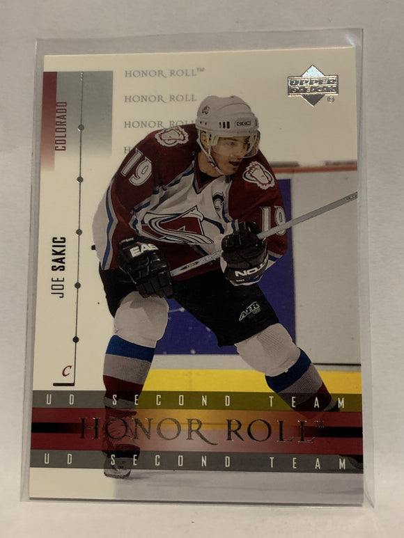 #14 Joe Sakic Honor Roll Colorado Avalanche 2001-02 Upper Deck Hockey Card  NHL
