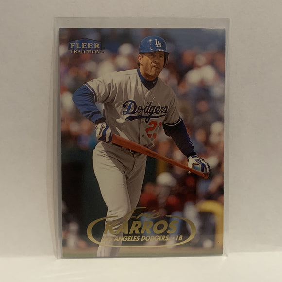 #483 Eric Karros Los Angeles Dodgers 1998 Fleer Tradition Baseball Card HO