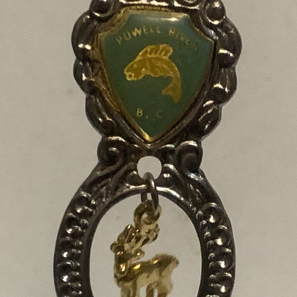 Powell River BC Fish Deer British Columbia Collectable Souvenir Spoon CY