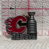 Calgary Flames Stanley Cup Believe  Lapel Pin