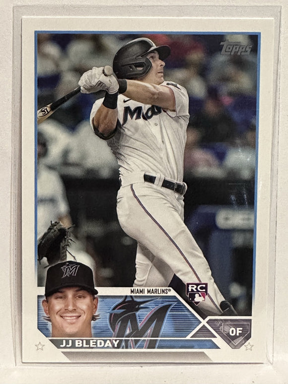 #205 JJ Bleday Rookie Miami Marlins 2023 Topps Series One Baseball Card