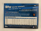 #19 David Wright New York Mets 2017 Topps Series One Baseball Card