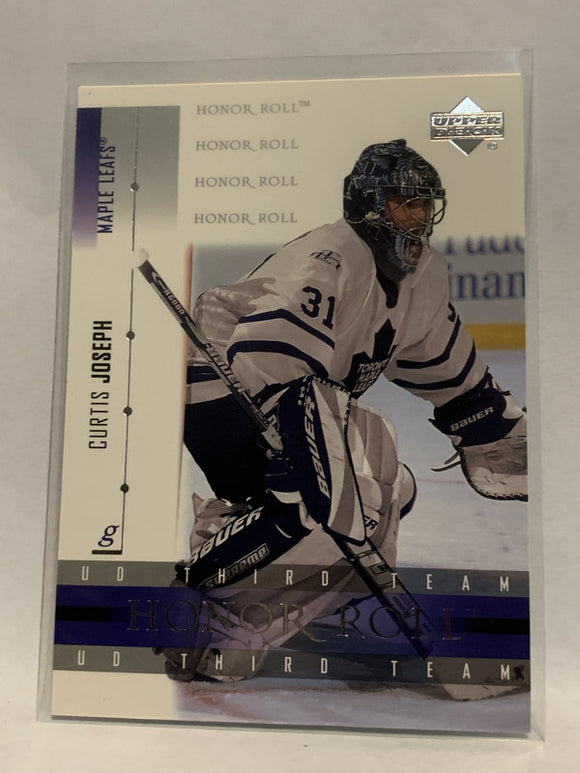 #54 Curtis Joseph Honor Roll Toronto Maple Leafs 2001-02 Upper Deck Hockey Card  NHL