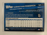 #24 Christian Friedrich San Diego Padres 2017 Topps Series One Baseball Card