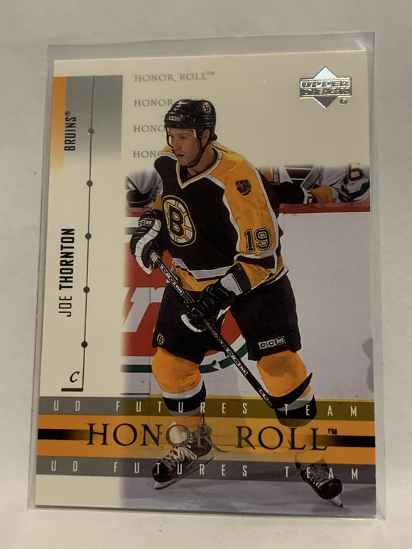 #56 Joe Thornton Honor Roll Boston Bruins 2001-02 Upper Deck Hockey Card  NHL
