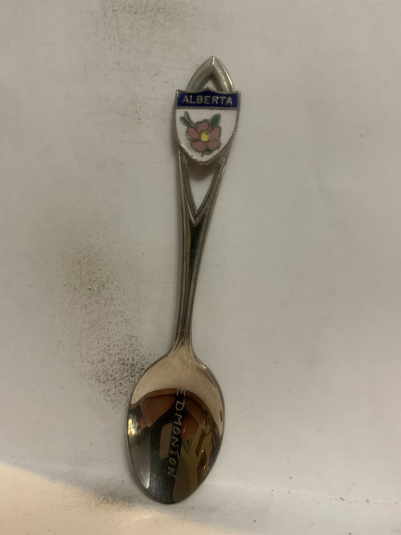 Edmonton Alberta Wild Rose Souvenir Spoon