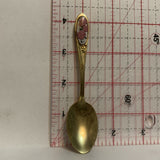 Pink Flowers Collectable Souvenir Spoon CZ