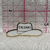 Calgary White Hat  Lapel Pin
