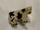 Black & White Dairy Cow Holstein Lapel Hat Pin CI