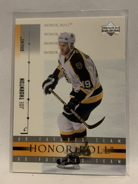 #26 Joe Thornton Honor Roll Boston Briuns 2001-02 Upper Deck Hockey Card  NHL