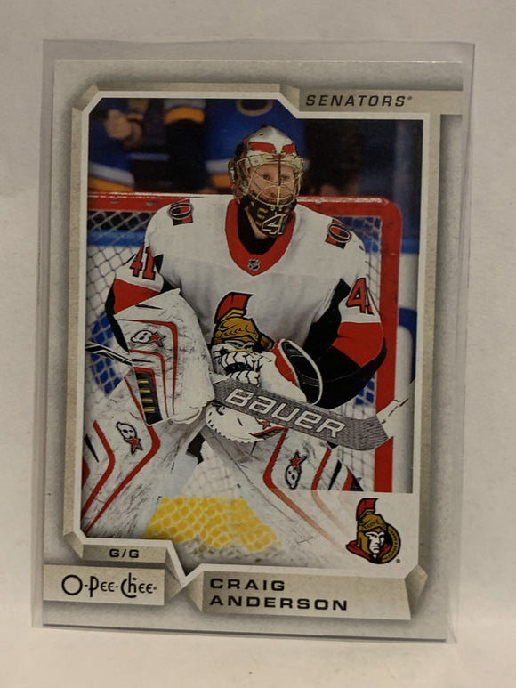 #426 Craig Anderson Ottawa Senators 2018-19 O-Pee-Chee Hockey Card  NHL