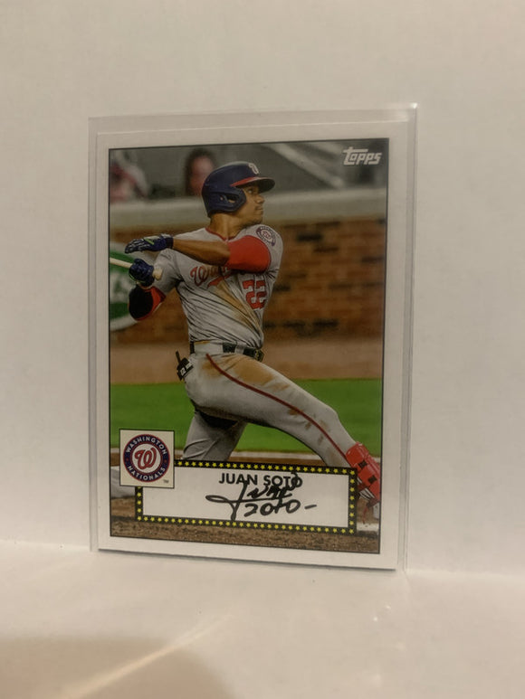 T52-9 Juan Soto Washington Nationals 2021 Topps Series One Baseball Card