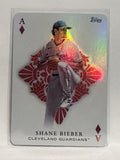 #AA-15 Shane Bieber All Aces Cleveland Guardians 2023 Topps Series One Baseball Card