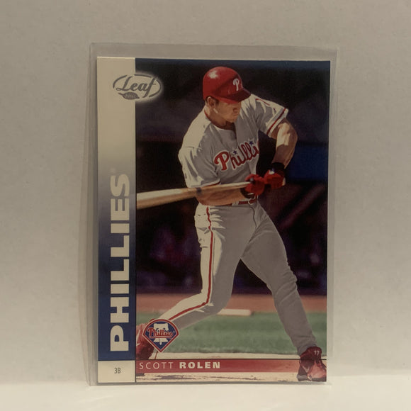 #133 Scott Rolen Philadelphia Phillies 2002 Donruss Leaf Baseball Card HQ