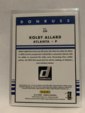 #230 Kolby Allard Rookie Atlanta Braves 2019 Donruss Baseball Card MLB