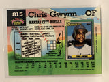 #815 Chris Gwynn Kansas City Royals 1992 Topps Stadium Club Baseball Card