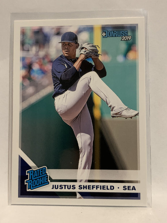 #42 Justus Sheffield Seattle Mariners 2019 Donruss Baseball Card MLB