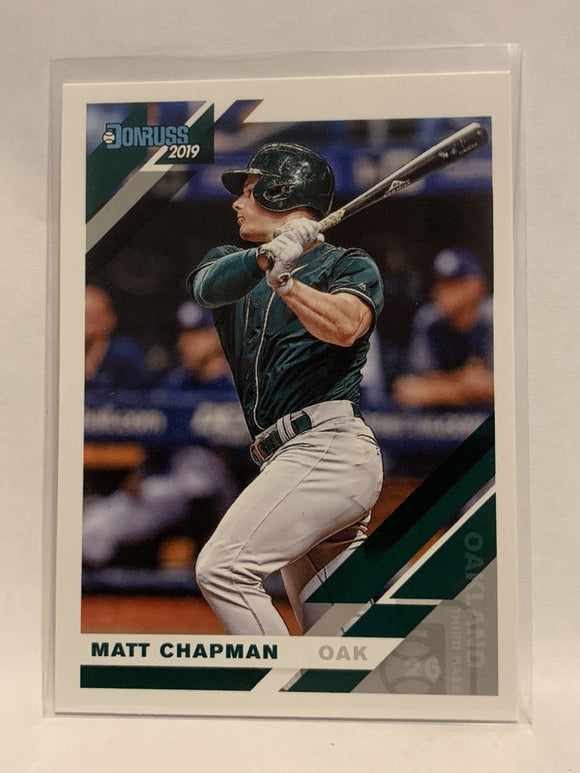 #192 Matt Chapman Oakland Athletics 2019 Donruss Baseball Card MLB