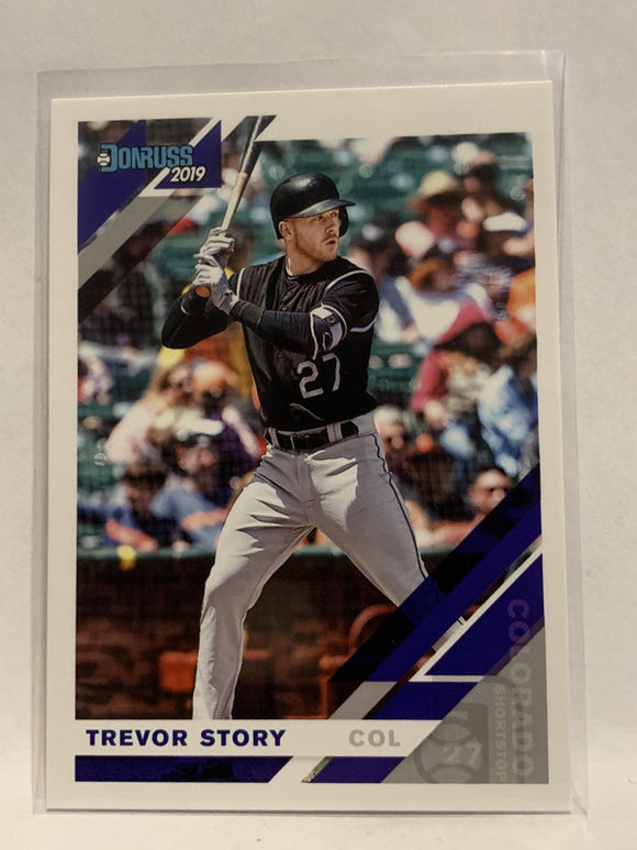 #185 Trevor Story Colorado Rockies 2019 Donruss Baseball Card MLB