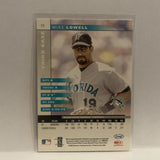 #70 Mike Lowell Florida Marlins 2002 Donruss Leaf Baseball Card HQ