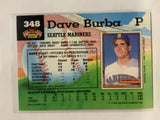 #348 Dave Burba Seattle Mariners 1992 Topps Stadium Club Baseball Card