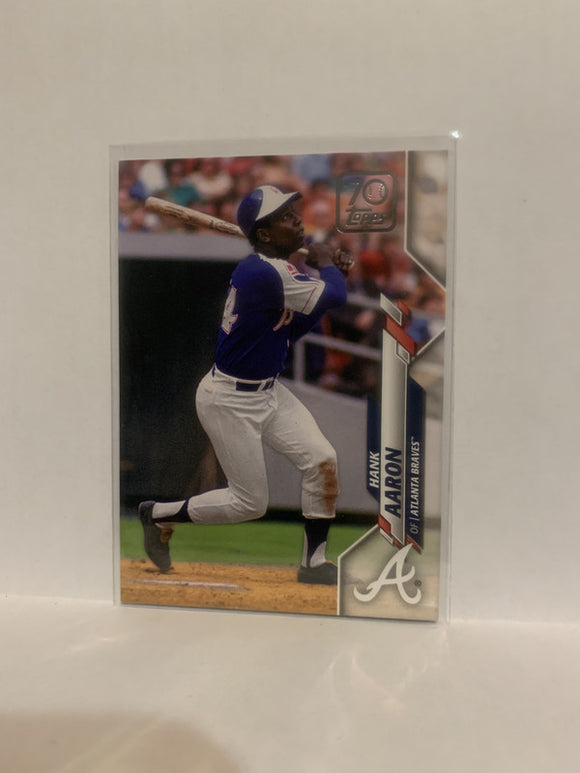 70YT-70 Hank Aaron Chrome Atlanta Braves 2021 Topps Series One Baseball Card