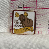 Go Kiss a Moose Alaska  Lapel Pin