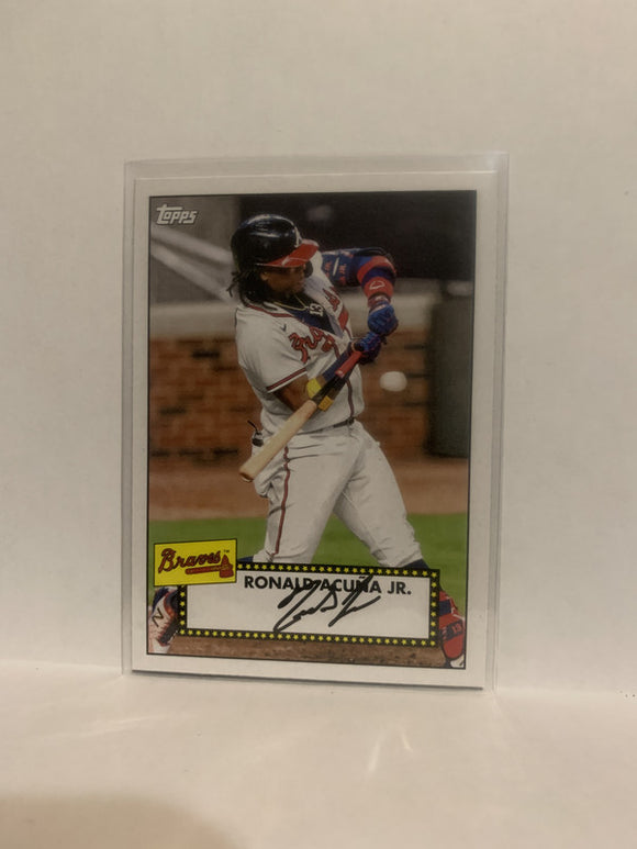 T52-45 Ronald Acuna Atlanta Braves 2021 Topps Series One Baseball Card
