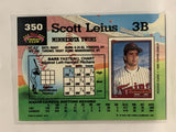 #350 Scott Leius Minnesota Twins 1992 Topps Stadium Club Baseball Card