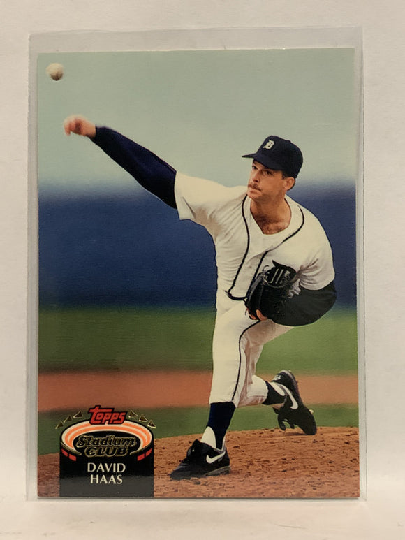 #362 Dave Haas Detroit Tigers 1992 Topps Stadium Club Baseball Card