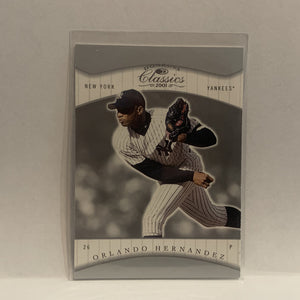 #90 Orlando Hernandez New York Yankees 2001 Donruss Classics Baseball Card HR