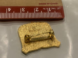 Golden BC Skiing Lapel Hat Pin CJ