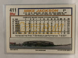 #411 Mike Jackson Seattle Mariners 1992 Topps Baseball Card