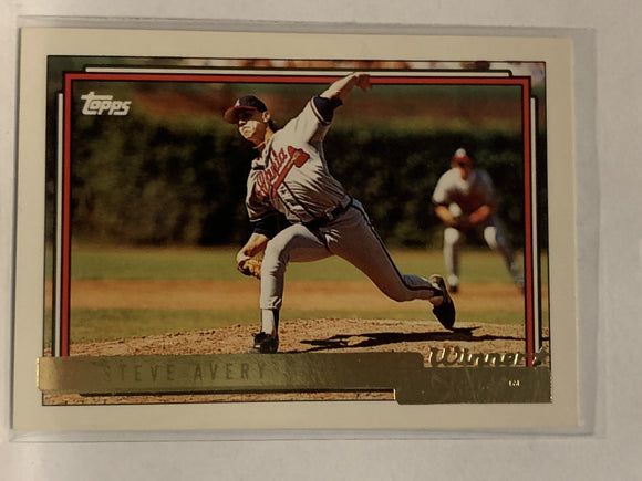#574 Steve Avery Atlanta Braves 1992 Topps Baseball Card