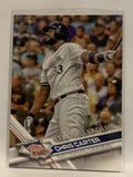 #170 Chris Carter League Leaders Milwaukee Brewers 2017 Topps Series One Baseball Card