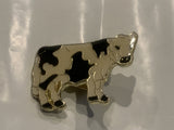 Black & White Dairy Cow Holstein Lapel Hat Pin CJ
