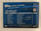 #170 Chris Carter League Leaders Milwaukee Brewers 2017 Topps Series One Baseball Card