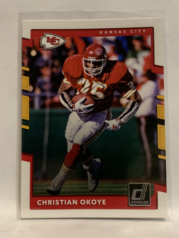 #98 Christian Okoye Kansas City Chiefs 2017 Donruss Football Card