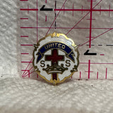 United Cross Crown SS  Lapel Pin