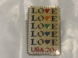 Love USA 20 Cent Stamp Lapel Hat Pin CK