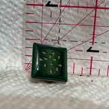 Green Square Triangle Design  Lapel Pin
