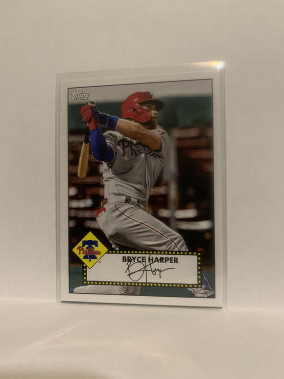 T52-21 Bryce Harper Philadelphia Phillies 2021 Topps Series One Baseball Card