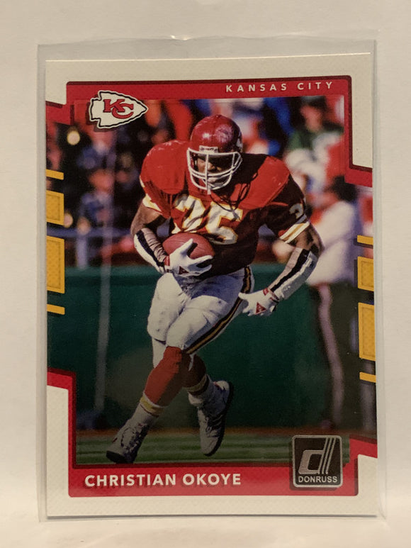 #98 Christian Okoye Kanasas City Chiefs 2017 Donruss Football Card