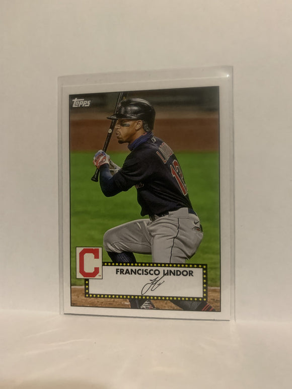 T52-10 Francisco Lindor Cleveland Indians 2021 Topps Series One Baseball Card
