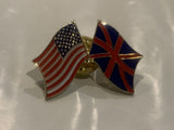 USA Great Britain Friendship Flag Lapel Hat Pin CK