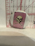 La Calavera Skull Cross Bones 42 Playing Card Button Pinback