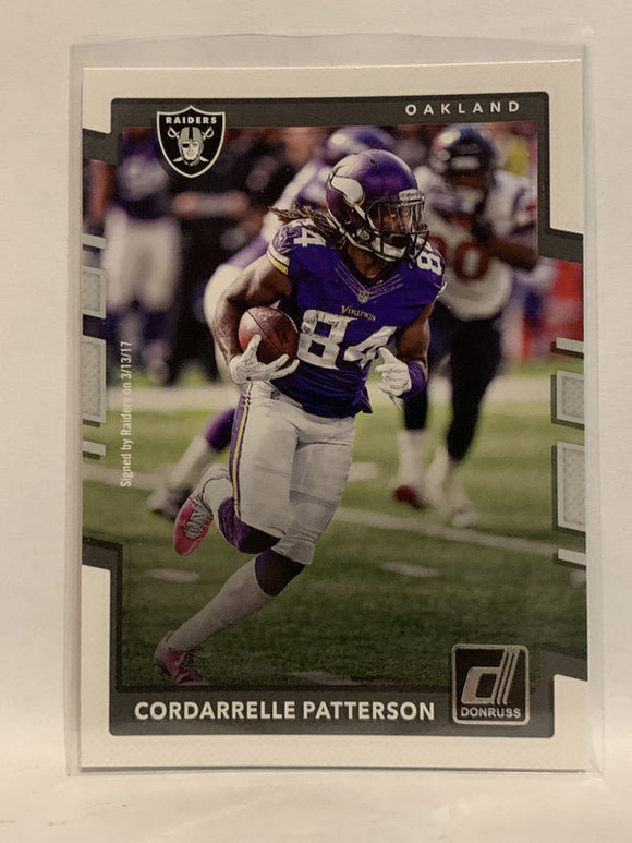 #102 Cordarrelle Patterson Oakland Raiders 2017 Donruss Football Card