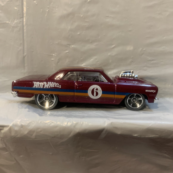Red #6 '64 Chevelle Hot Wheels Loose Diecast Car 1/64 HD
