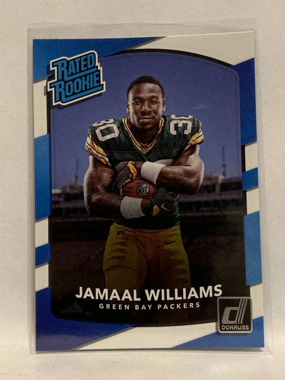 #317 Jamaal Williams Rated Rookie Green Bay Packers 2017 Donruss Football Card